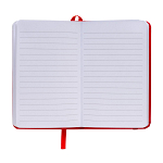 Pvc notebook with coloured elastic, ruled sheets (80 pages), satin bookmark 2