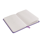 Pvc notebook with coloured elastic, ruled sheets (80 pages), satin bookmark 2