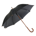 Automatic umbrella with wood shaft, ferrule and handle 1