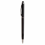 Plastic twist pen with touchscreen rubber tip and metal clip 2