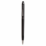 Plastic twist pen with touchscreen rubber tip and metal clip 1