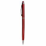 Plastic twist pen with touchscreen rubber tip and metal clip 2