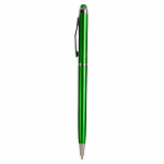 Plastic twist pen with touchscreen rubber tip and metal clip 2