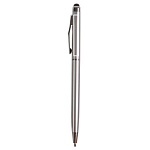 Plastic twist pen with touchscreen rubber tip and metal clip 3