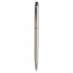 Plastic twist pen with touchscreen rubber tip and metal clip 1