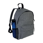 Polyester, two-tone melange-effect backpack with 3 pockets (one mesh side pocket) 1