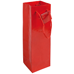 157 g/m2 laminated paper bottle shopping bag with gusset and bottom reinforcement, string 1