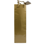 157 g/m2 laminated paper bottle shopping bag with gusset and bottom reinforcement, string 2