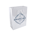 157 g/m2 laminated paper shopping bag with gusset and bottom reinforcement, string handles 2