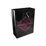 157 g/m2 laminated paper shopping bag with gusset and bottom reinforcement, string handles 2