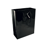 157 g/m2 laminated paper shopping bag with gusset and bottom reinforcement, string handles 1
