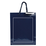157 g/m2 laminated paper shopping bag with gusset and bottom reinforcement, string handles 3