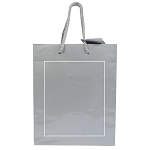 157 g/m2 laminated paper shopping bag with gusset and bottom reinforcement, string handles 3