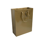 157 g/m2 laminated paper shopping bag with gusset and bottom reinforcement, string handles 1