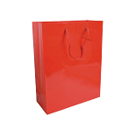 157 g/m2 laminated paper shopping bag with gusset and bottom reinforcement, string handles 1