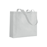 Heat-sealed 80 g/m2 non-woven fabric shopping bag with gusset and long handles 1