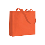 Heat-sealed 80 g/m2 non-woven fabric shopping bag with gusset and long handles 1