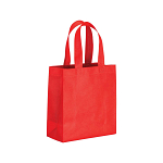 80 g/m2 non-woven fabric mini shopping bag with gusset and short handles 1