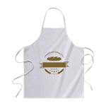 100% cotton (180 g/m2) long white cooking apron, 70 x 85cm 2