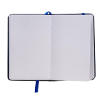 Pvc notebook with coloured elastic, blank sheets (80 pages), satin bookmark 2