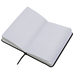 Pu notebook with coloured elastic, squared sheets (80 pages), satin bookmark 2