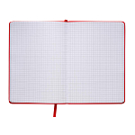 Pu notebook with coloured elastic, squared sheets (80 pages), satin bookmark 2