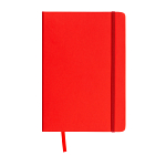 Pu notebook with coloured elastic, squared sheets (80 pages), satin bookmark 1