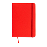 Pu notebook with coloured elastic, squared sheets (80 pages), satin bookmark 1