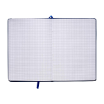 Pu notebook with coloured elastic, squared sheets (80 pages), satin bookmark 2