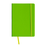 Pu notebook with coloured elastic, squared sheets (80 pages), satin bookmark 1