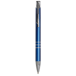 Metal snap pen with 3-ring decoration and chromed details 1
