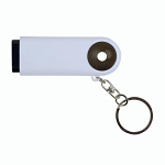 Plastic key ring with shopping trolley token and 2-led light 2