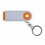 Plastic key ring with shopping trolley token and 2-led light 2