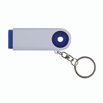 Plastic key ring with shopping trolley token and 2-led light 2