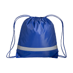 210t polyester backpack with reflective strip, drawstring closure and reinforced corners 2