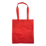 Heat-sealed 80 g/m2 non-woven fabric shopping bag with gusset and long handles 2