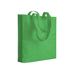 Heat-sealed 80 g/m2 non-woven fabric shopping bag with gusset and long handles 1