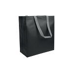 Laminated, heat-sealed 100 g/m2 non-woven fabric shopping bag with gusset 1