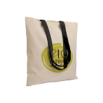 Sacosa de cumpărături din bumbac natural 135 g/m2 cu mânere lungi colorate 4