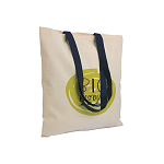 135 g/m2 natural cotton shopping bag with coloured long handles 4