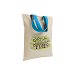 135 g/m2 natural cotton mini shopping bag with coloured short handles 4