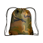 210t polyester camouflage backpack with drawstring closure and reinforced corners 2