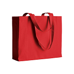 200 g/m2 cotton shopping bag, long handles and gusset 1