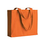 200 g/m2 cotton shopping bag, long handles and gusset 1