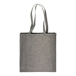 150 g/m2 recycled cotton shopping bag, melange effect, long handles and gusset 2