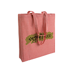 150 g/m2 recycled cotton shopping bag, melange effect, long handles and gusset 4