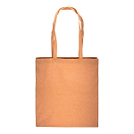 150 g/m2 recycled cotton shopping bag, melange effect, long handles and gusset 2