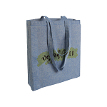 150 g/m2 recycled cotton shopping bag, melange effect, long handles and gusset 4
