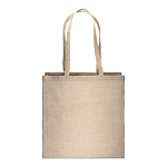 150 g/m2 recycled cotton shopping bag, melange effect, long handles and gusset 2