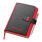 Notebook with business card 3